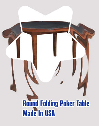 Round folding poker table